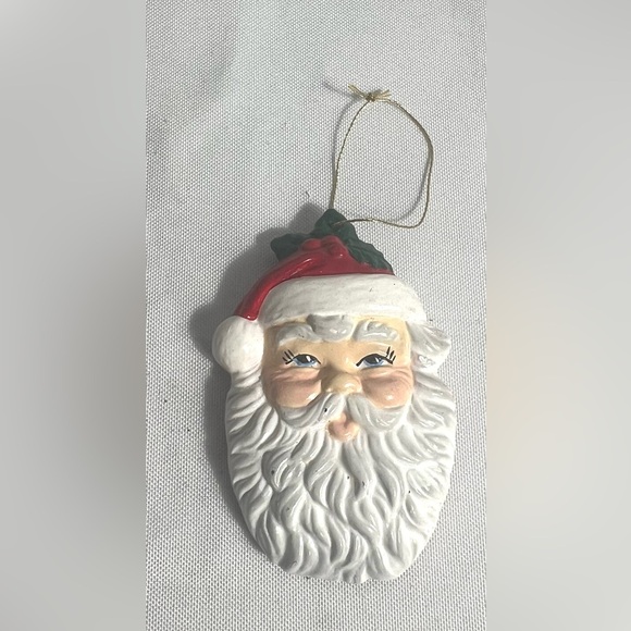 Set Of Two Very Vintage Santa Claus Ornaments Both Different Materials - Picture 3 of 8